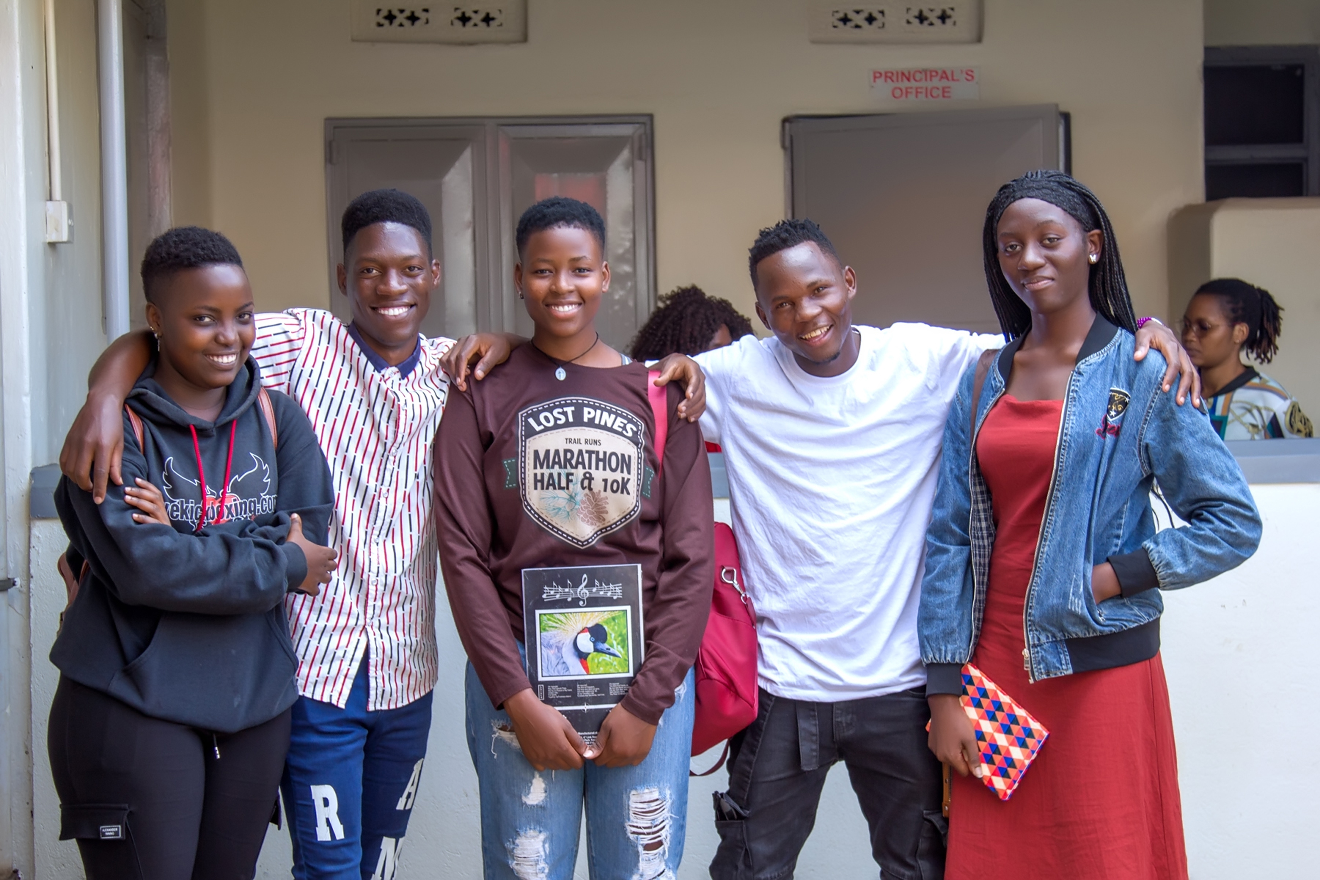 UMCAT students outside the principal's office